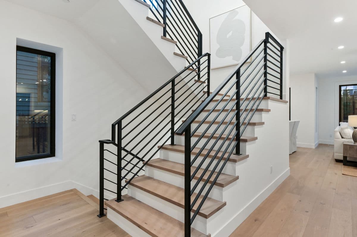 Interior staircase painting white walls San Francisco
