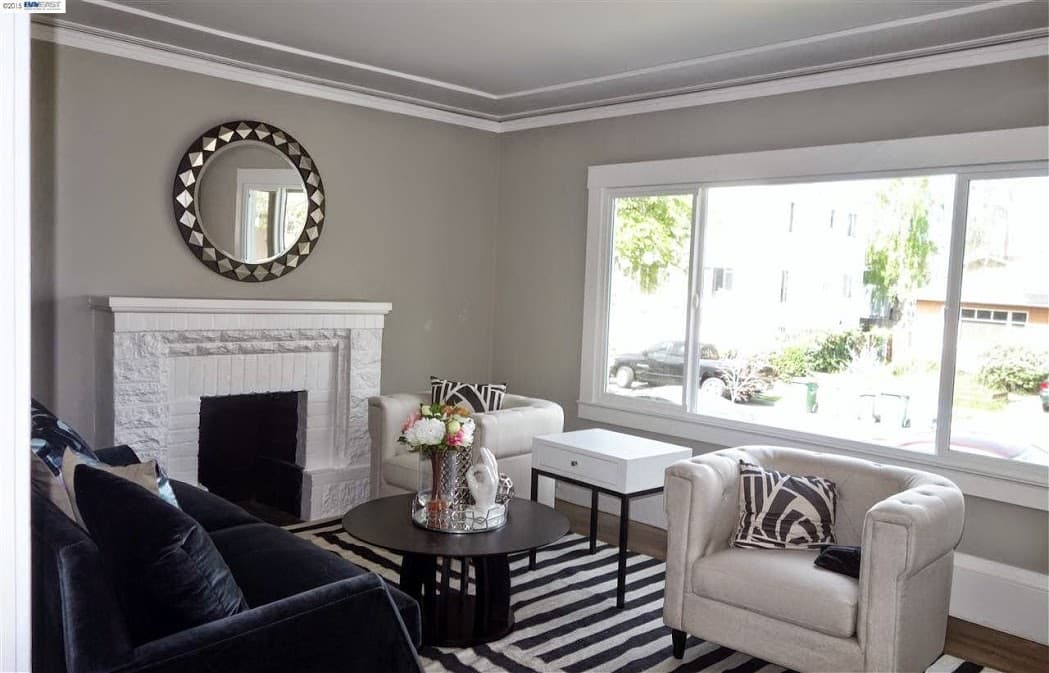 Interior living room painting San Mateo Bay Area