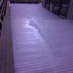 freshly painted deck