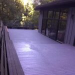 freshly painted deck